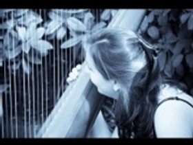 Melanie Jones plays the harp with Anne for weddings and recitals